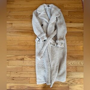 Windsor Sherpa Cream Trench Coat Women’s Large